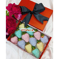 12pcs Candy Colors (Pastel Green, Pink, Purple & Yellow) Chocolate Strawberries Gift Box